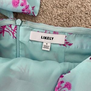 Likely blue and pink mini dress